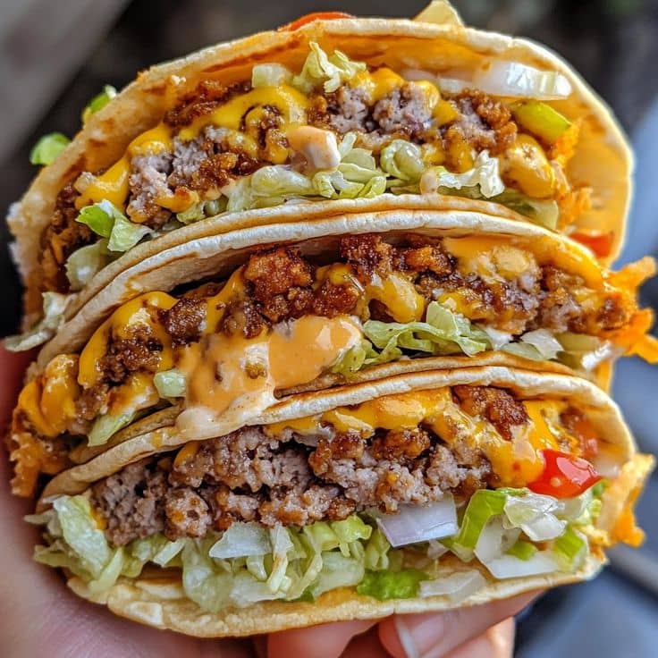 Cheesy yam tacos